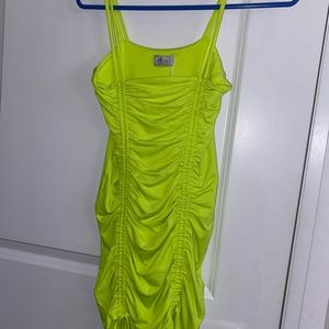 NEON OH POLLY RUCHED MINI DRESS!